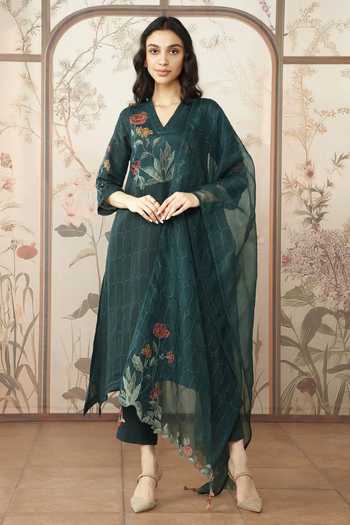 Kaveri Stained Glass Fly Free Tunic Pant Set 