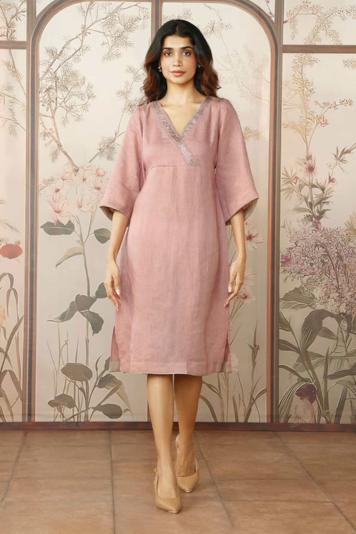 Kaveri Starlight Kimono Stud Embellished Dress 
