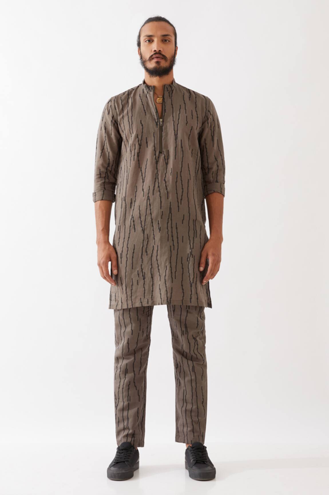 Son Of A Noble Snob Luis Rain Printed Kurta Set 