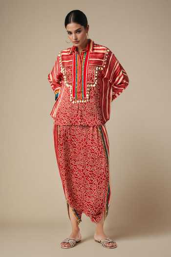 Gulabo By Abu Sandeep Back Slit Printed Shirt 