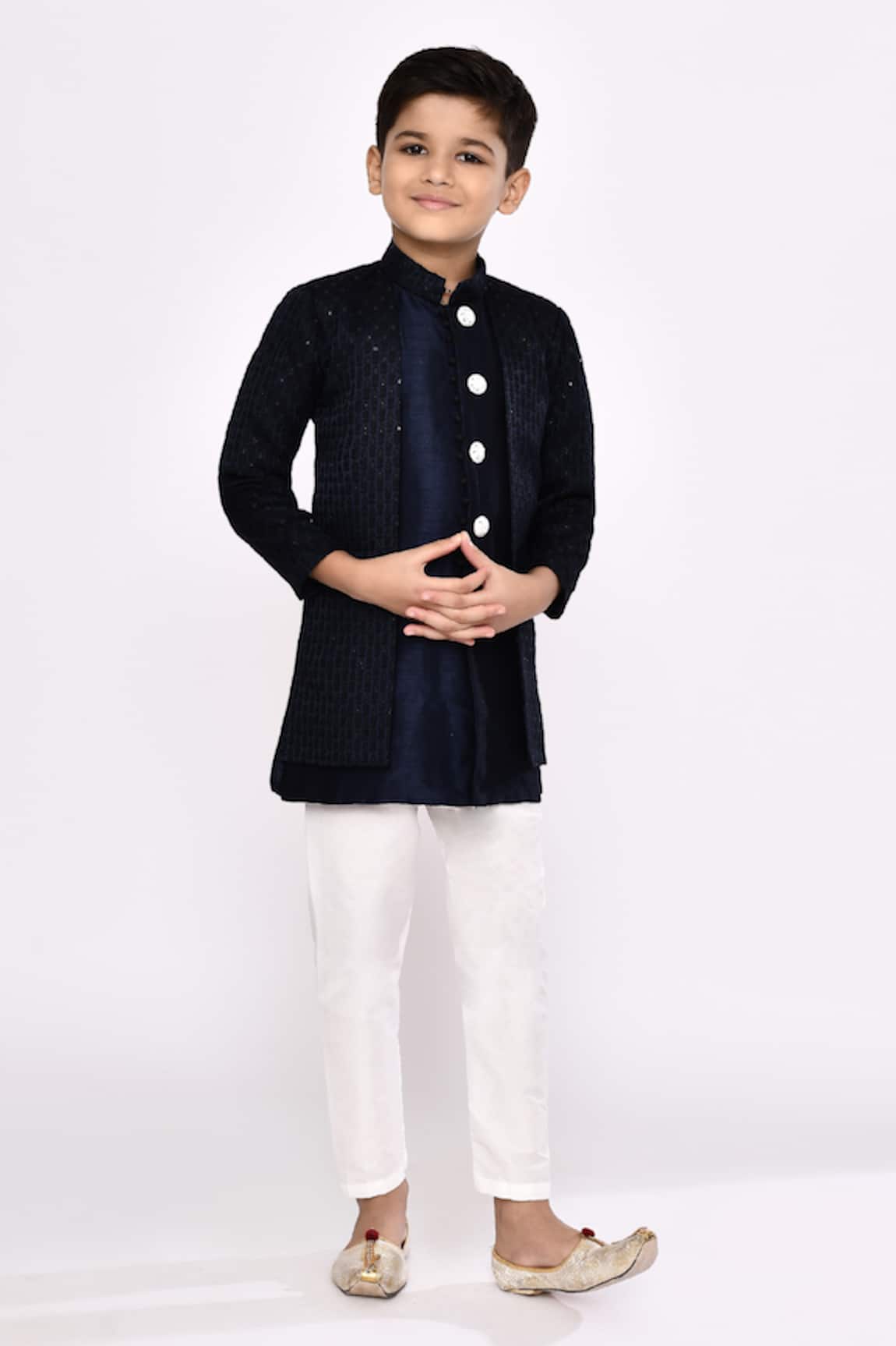Arihant Rai Sinha Sequin Floral Embroidered Jacket Sherwani With Pyjama 