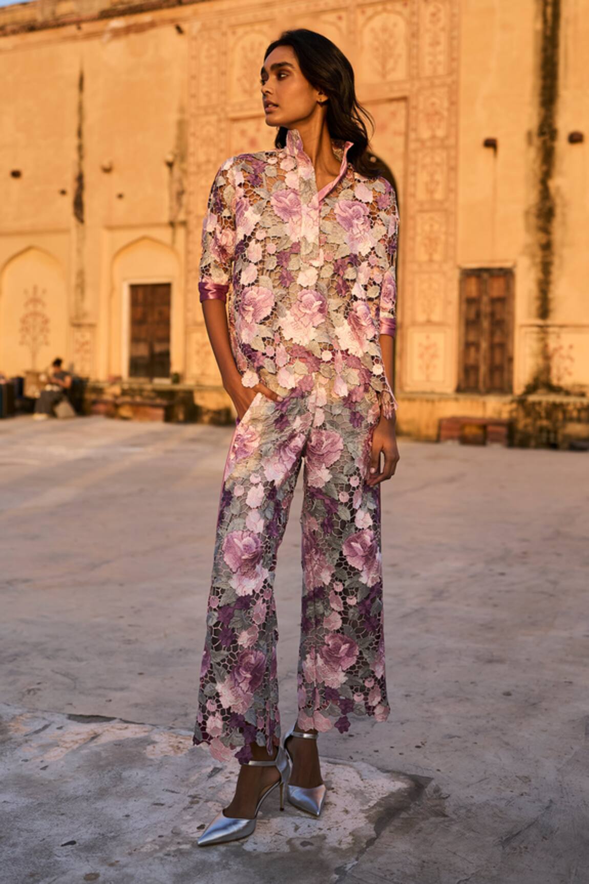 Dash And Dot Scalloped Floral Lace Pant 