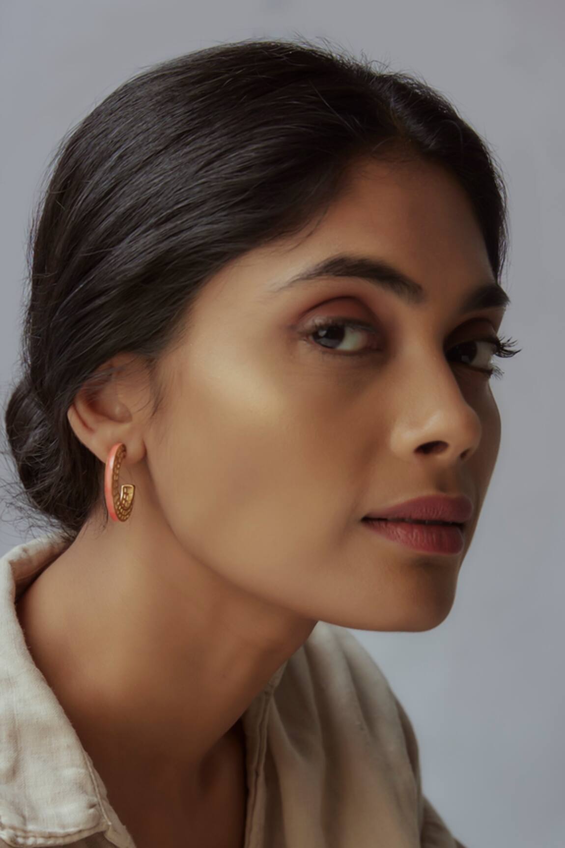 Maalicious Jewelry Round Enamelled Hoops 