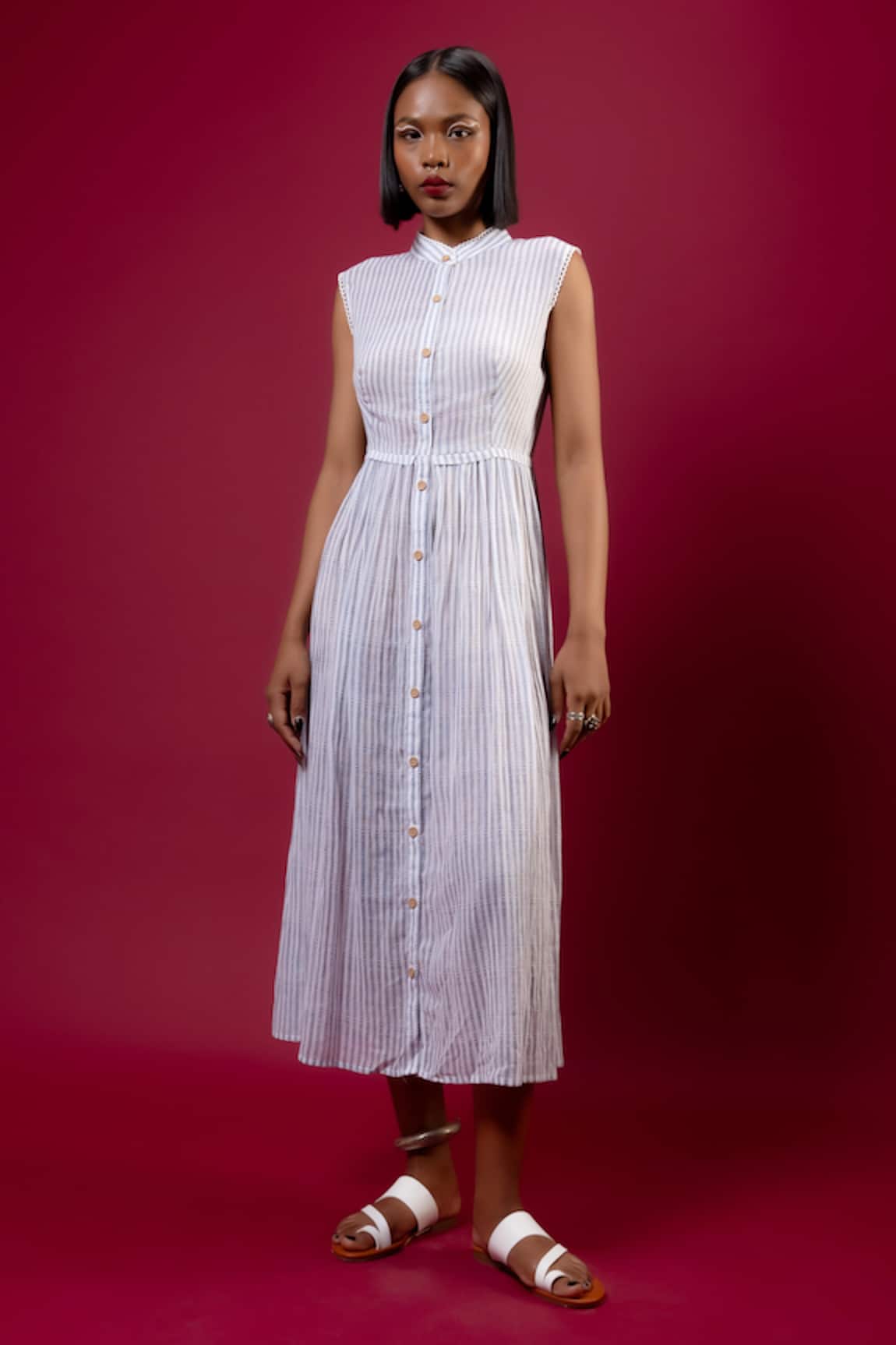 Amka Chicory Organic Cotton Shirt Dress 