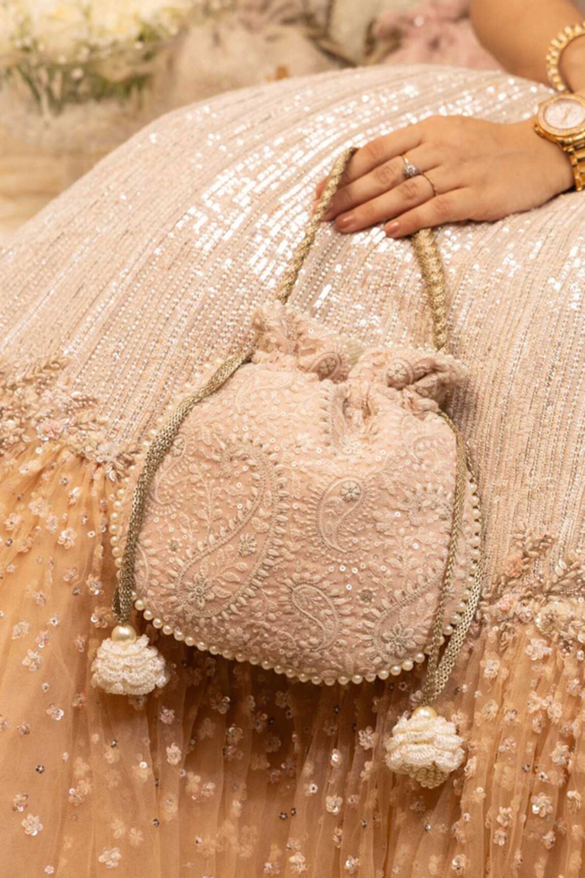 Amyra Rhea Embroidered Potli Bag