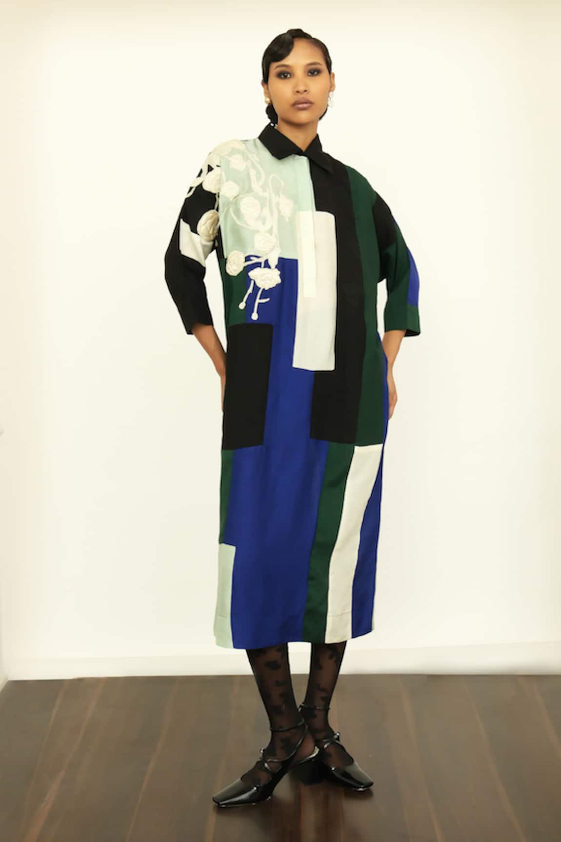 Ofrida Floral Patchwork Ivy Dress 