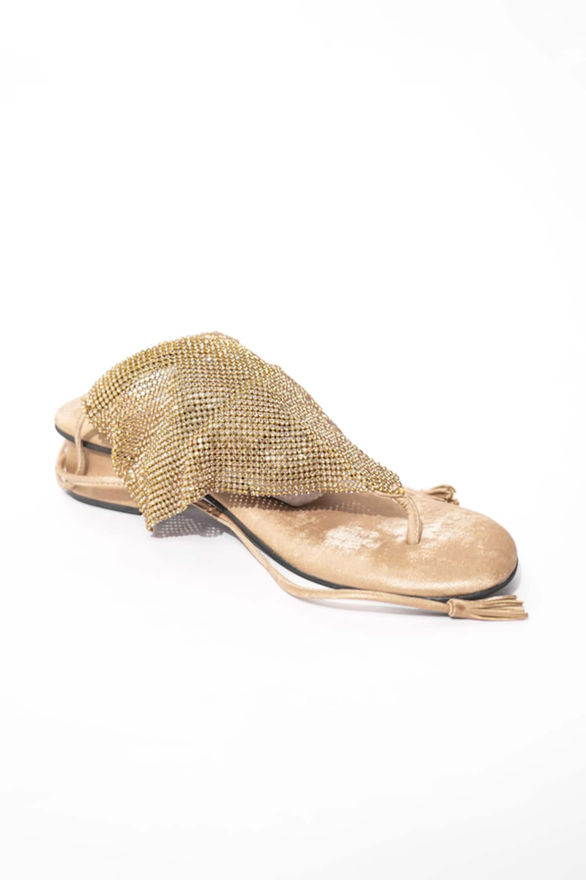 Sana K luxurious Footwear Embellished Jelly Mesh Heels