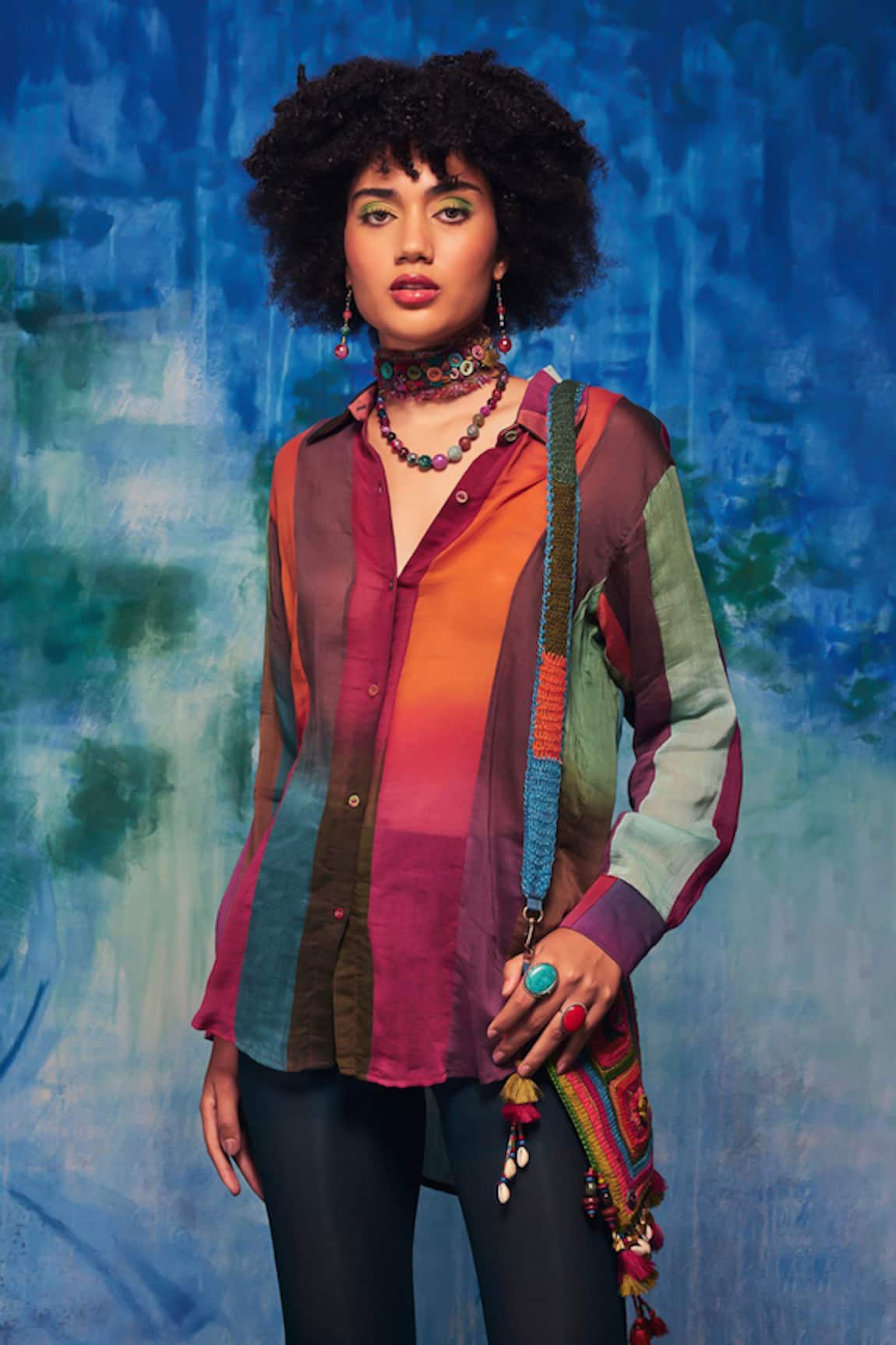 Capisvirleo Zoya Gradient Panelled Shirt 