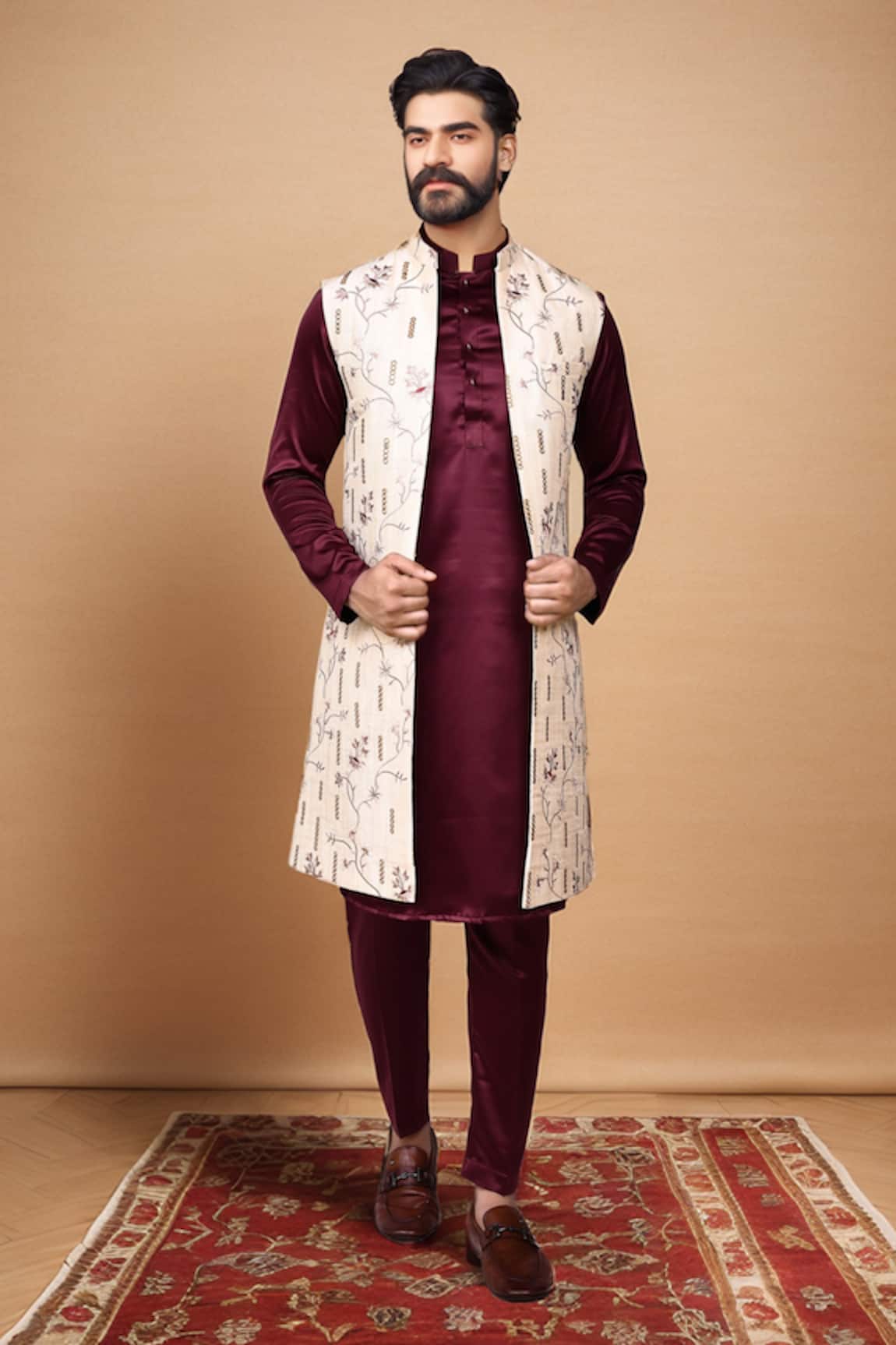 Arihant Rai Sinha Thread Embroidered Long Jacket 