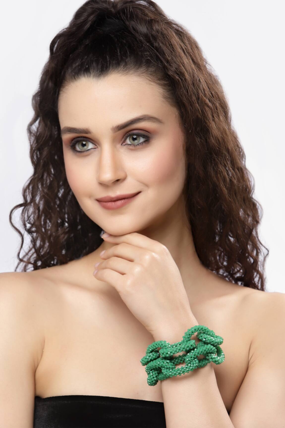 Bijoux By Priya Chandna Twisted Bead Embellished Bracelet