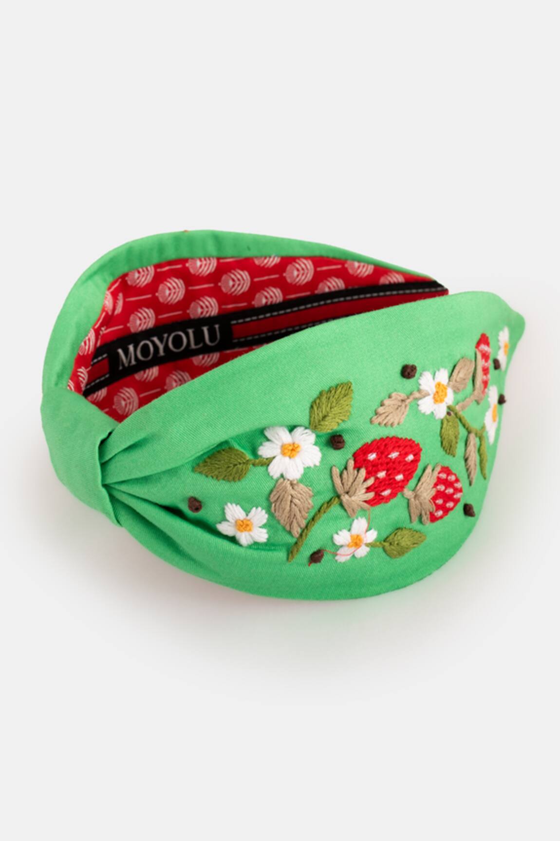 Moyolu Strawberry Embroidered Headband