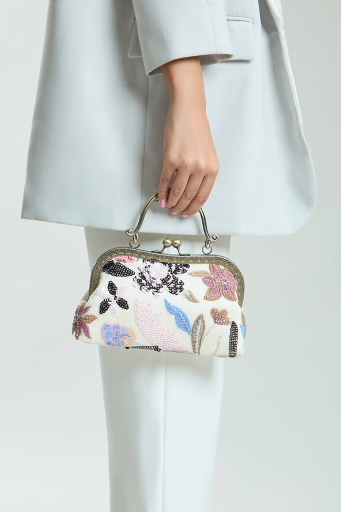 Boxwish By Bhumika Sequin Embroidered Clutch Bag 