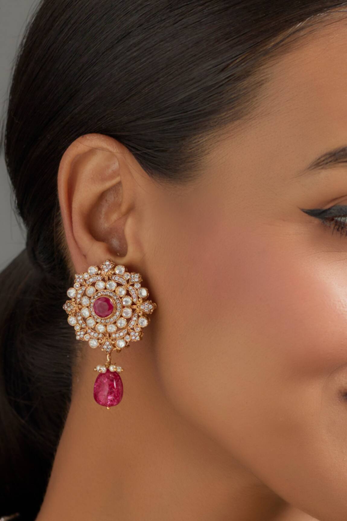 Karisa Designs Mandala Bloom Drop Earrings 
