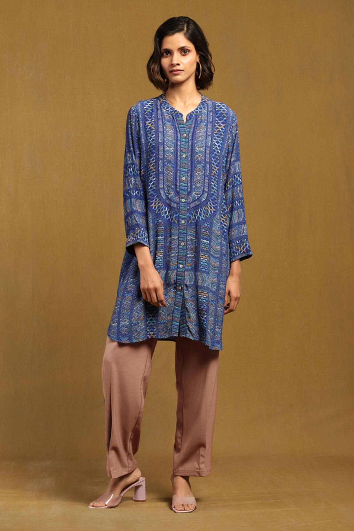 Ritu Kumar Peru Geometric Pattern Shirt 