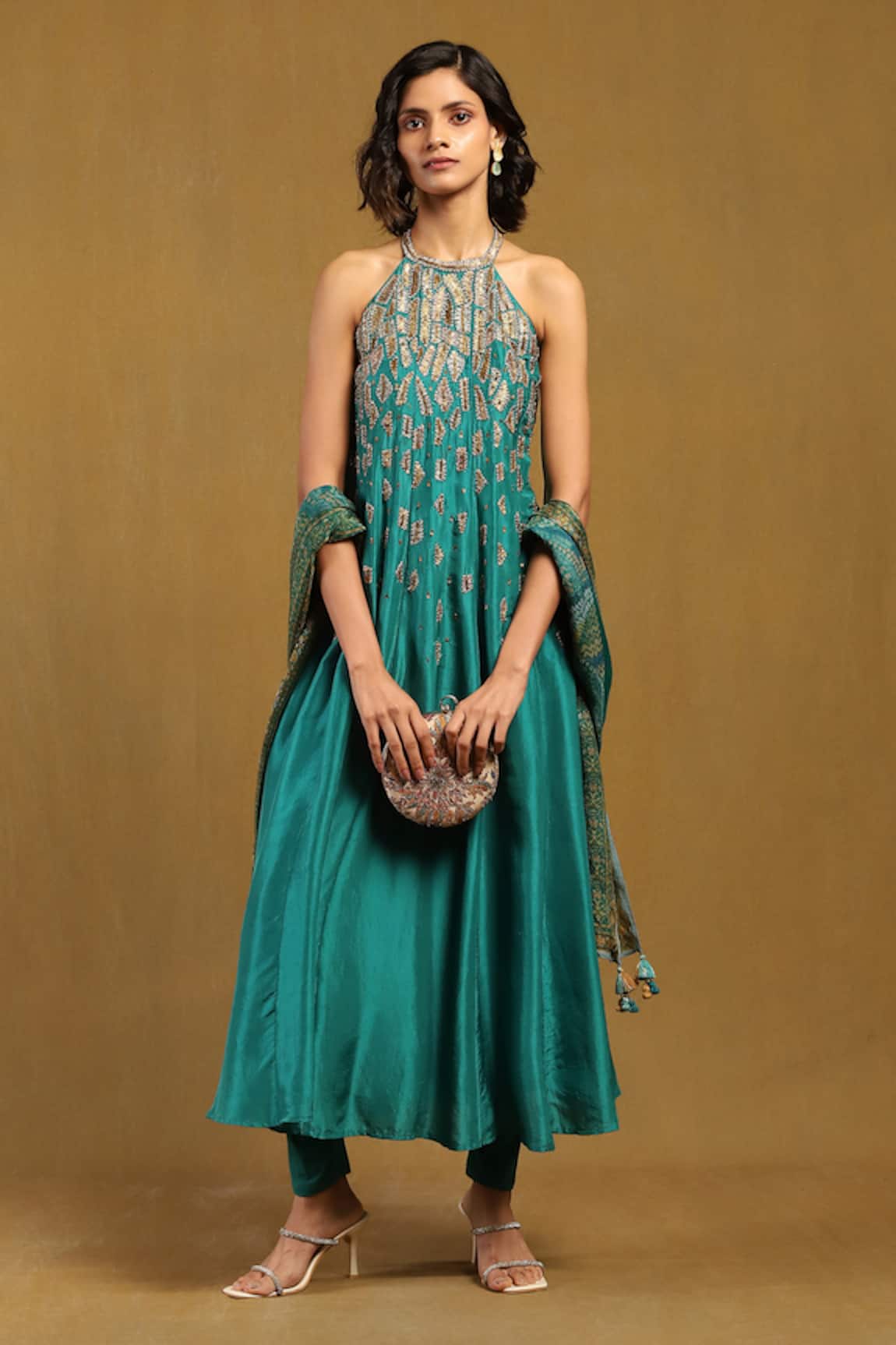 Ritu Kumar Sequin Embroidered Kurta Set 