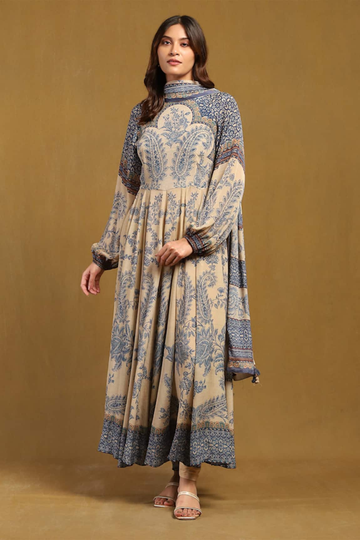 Ritu Kumar Sulawasi Paisley Print Anarkali Set 