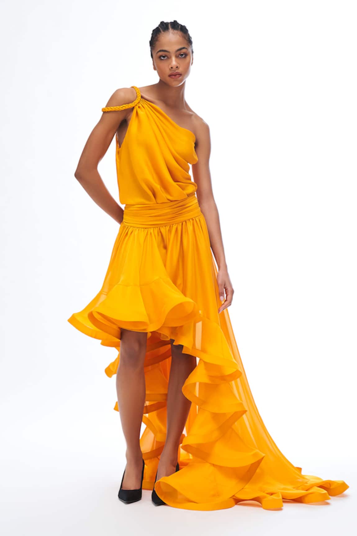 Gauri & Nainika One Shoulder Asymmetric Dress