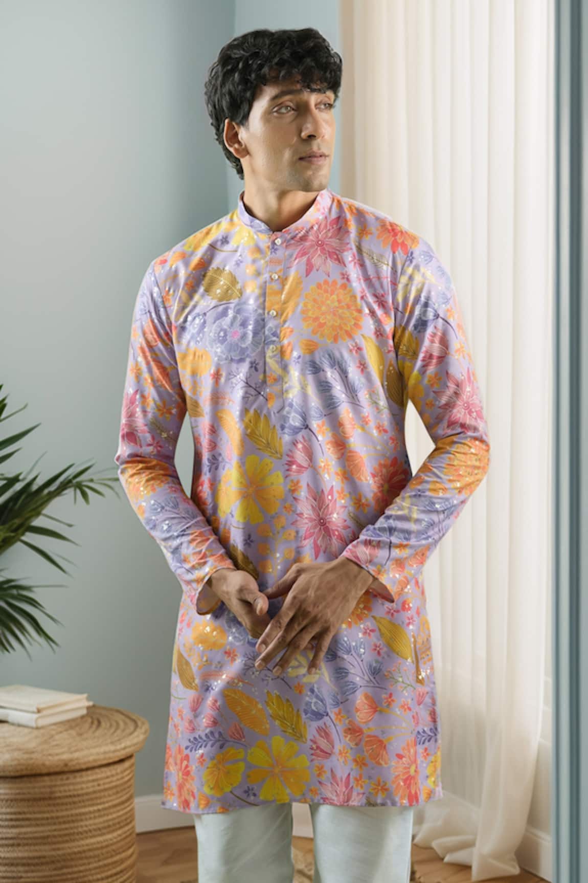 Arihant Rai Sinha Fleur & Foil Print Kurta 