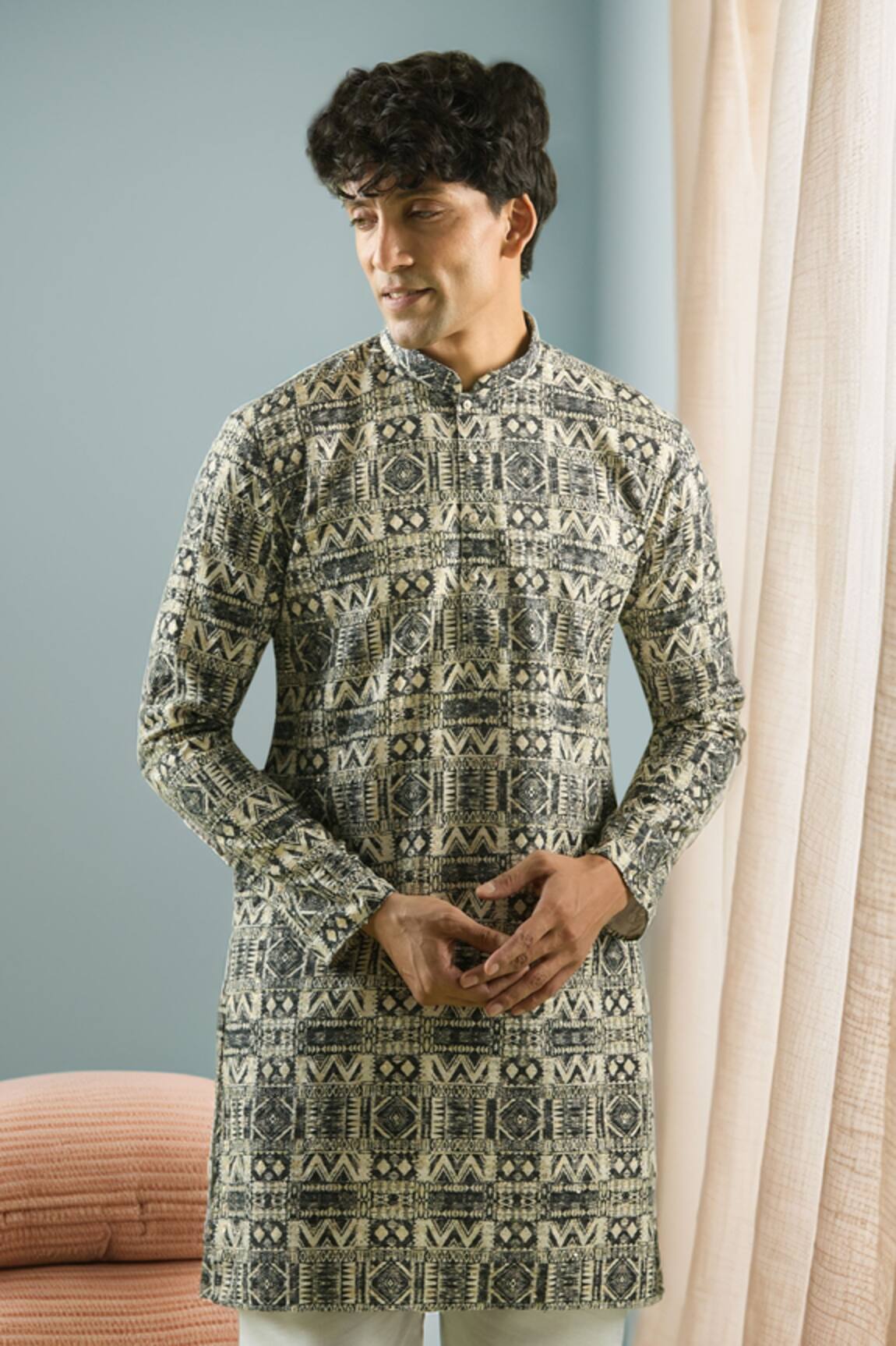 Arihant Rai Sinha Geometric Print Kurta 