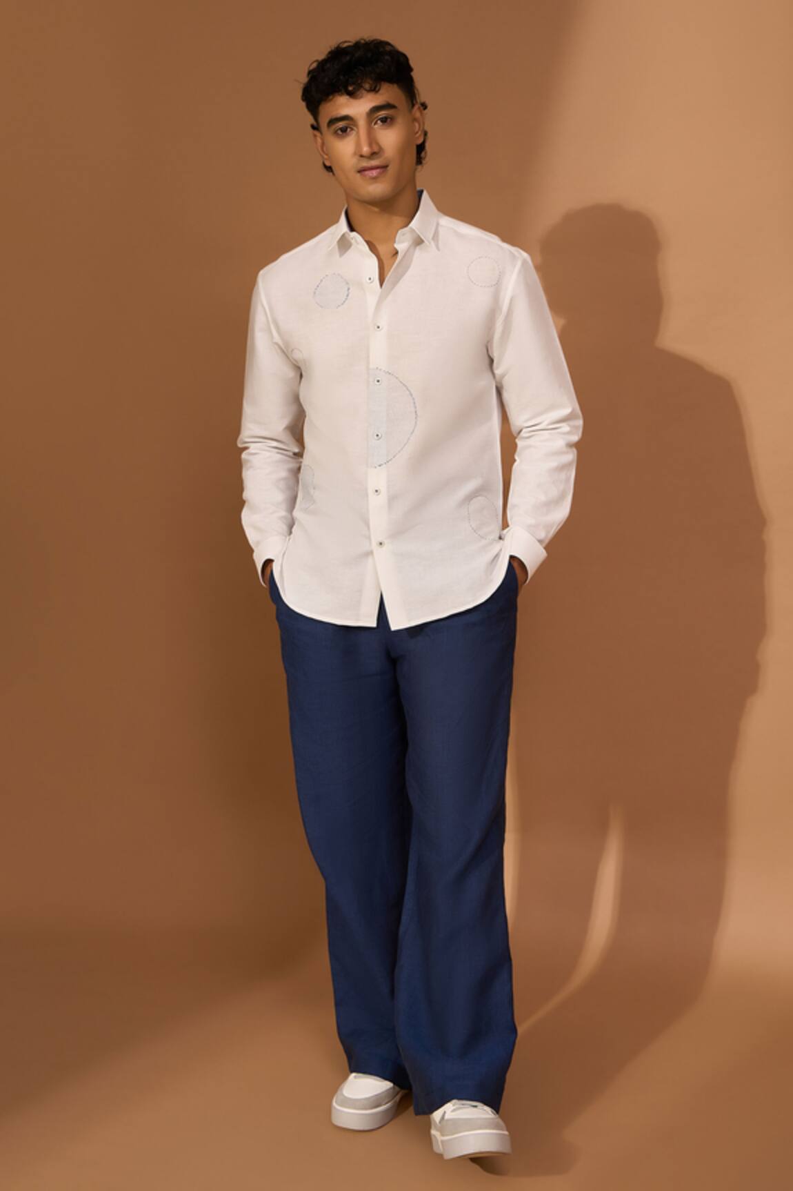 Vivek Karunakaran Circular Motif Embroidered Shirt