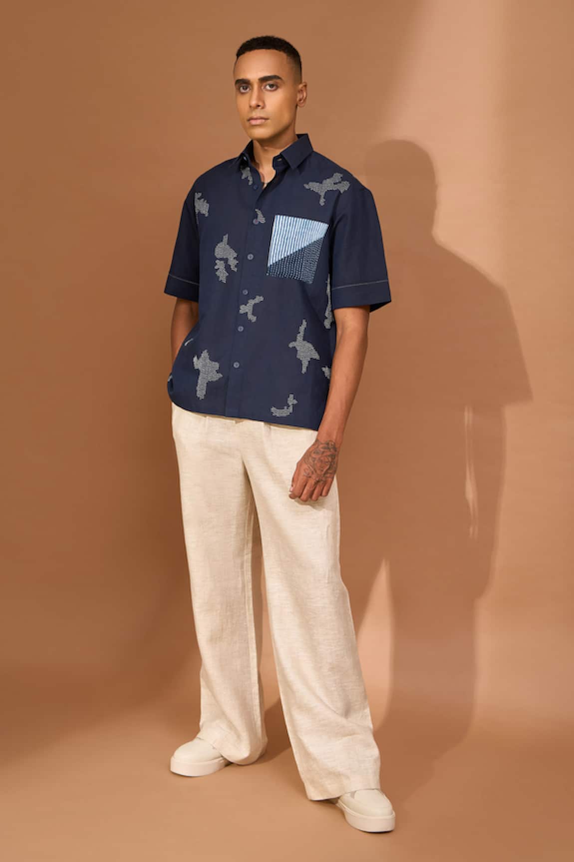 Vivek Karunakaran Shatter Kantha Embroidered Shirt 