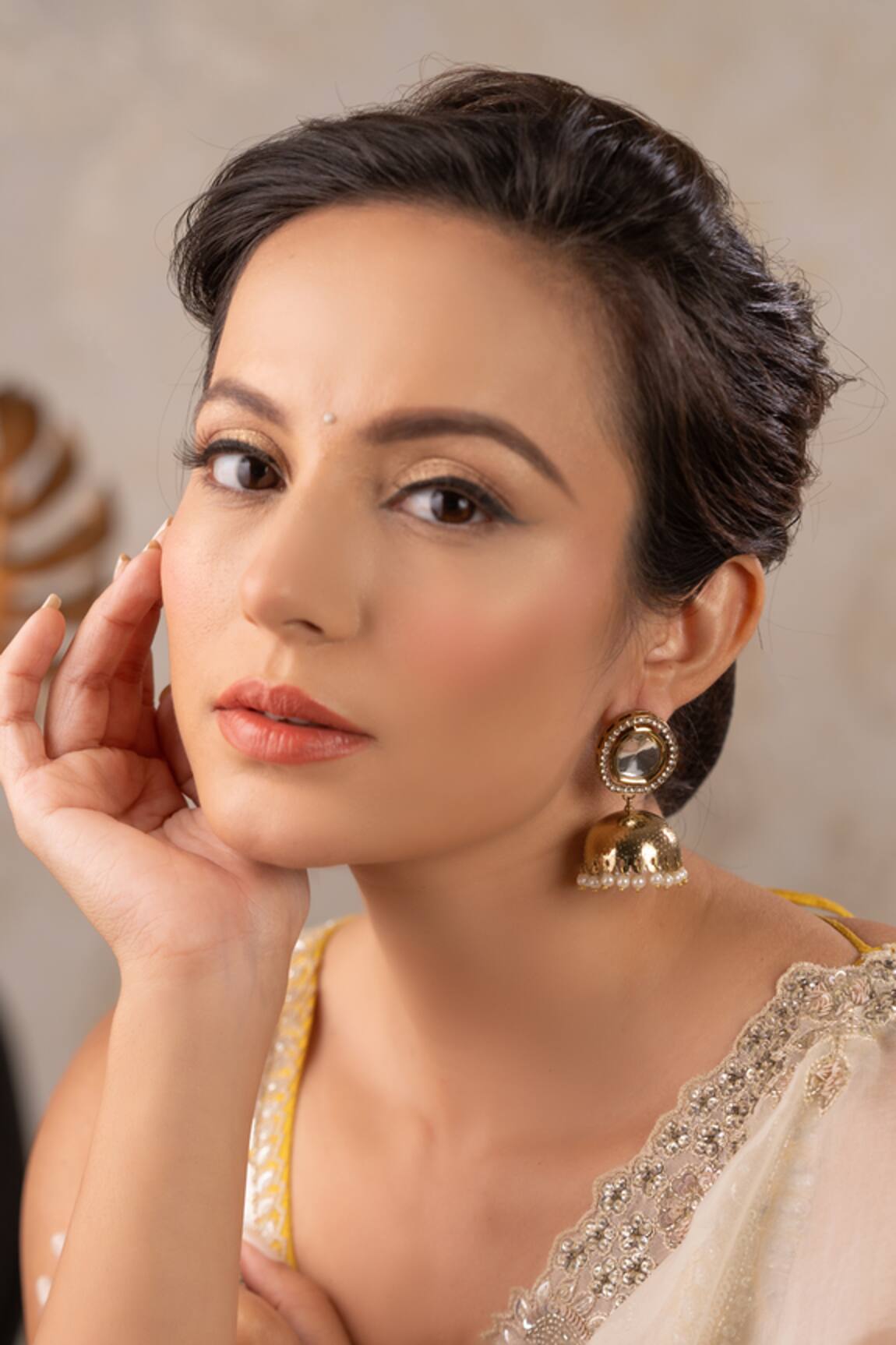 Anana Kritida Bead Embellished Jhumkas