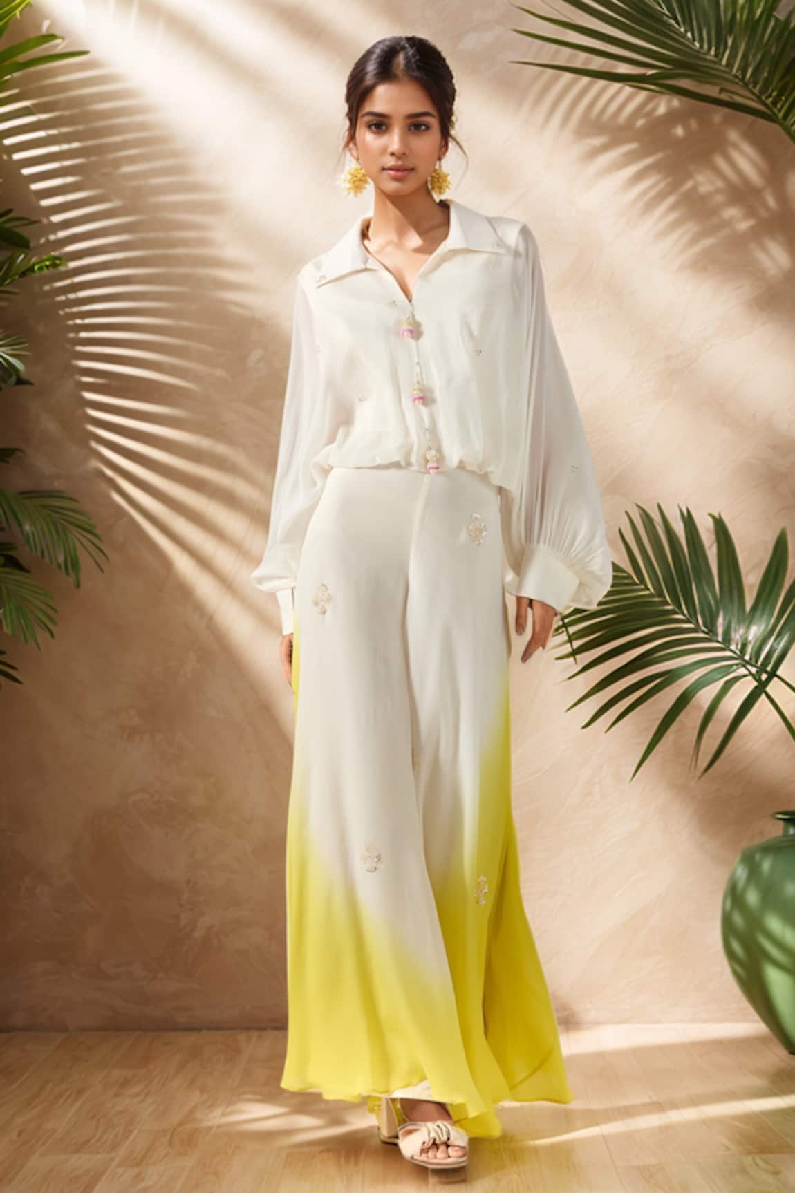 Samyukta Singhania Tassel Detailed Shirt With Pant 
