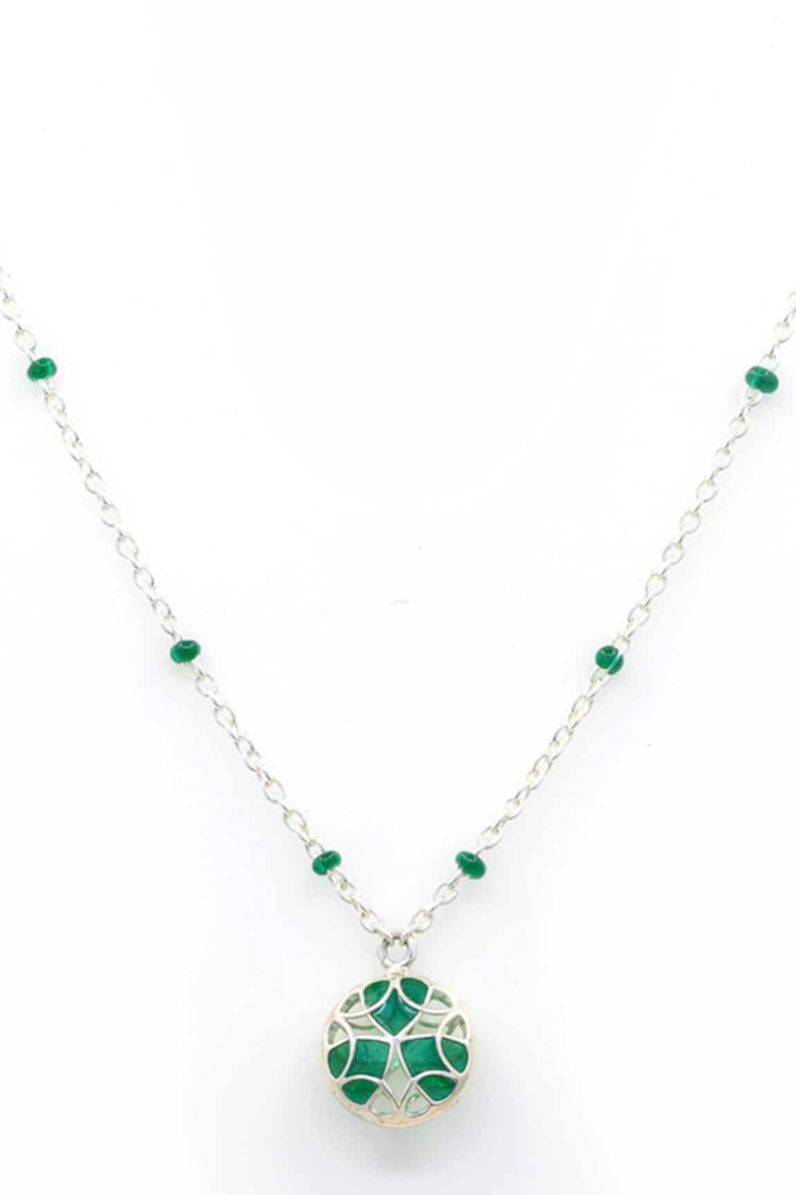 Manner Floral Ball Charm Pendant Necklace 