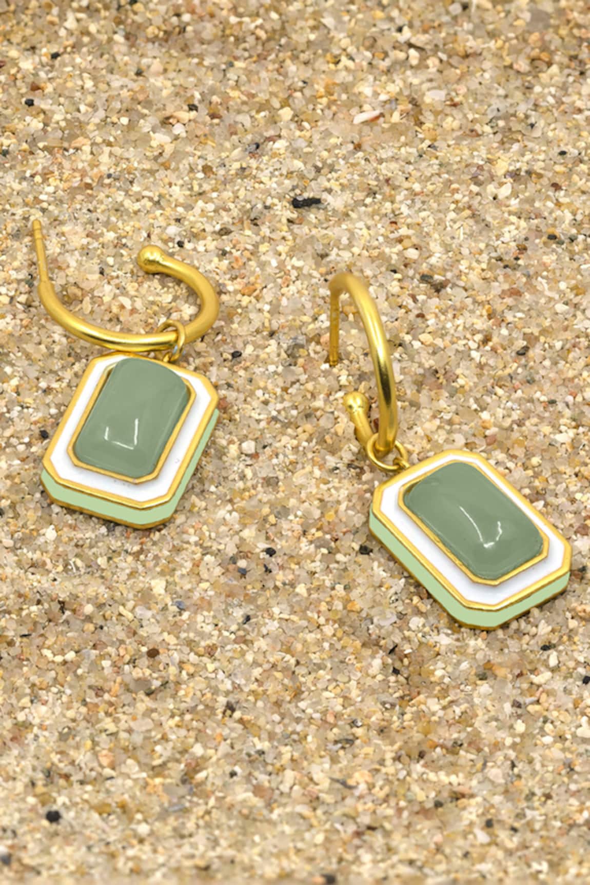 Manner Geometric Gold Plated Earrings 