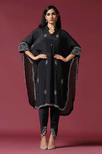 Two Sisters By Gyans Floral Embroidered Kaftan & Pant Set 