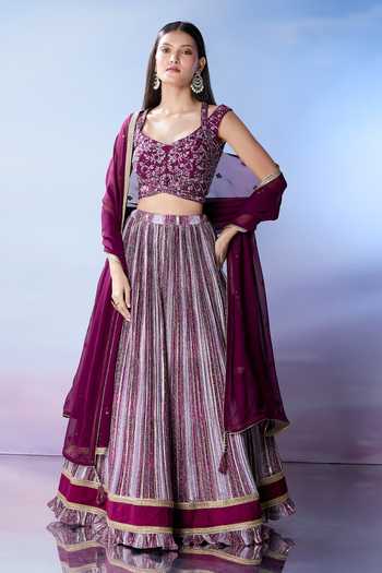 Samyukta Singhania Embroidered Bandhani Pattern Lehenga Set 