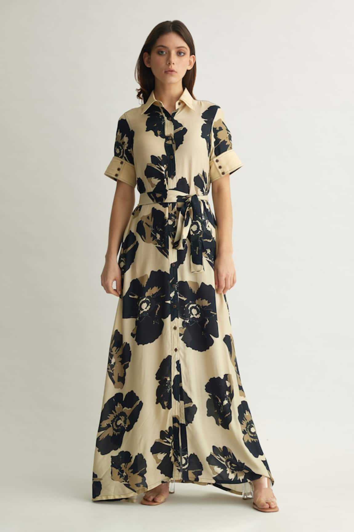 Koai Floral Print Shirt Dress