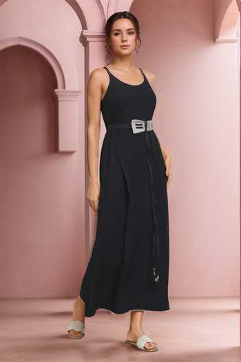 Naintara Bajaj Belcia Linen Plain Dress 