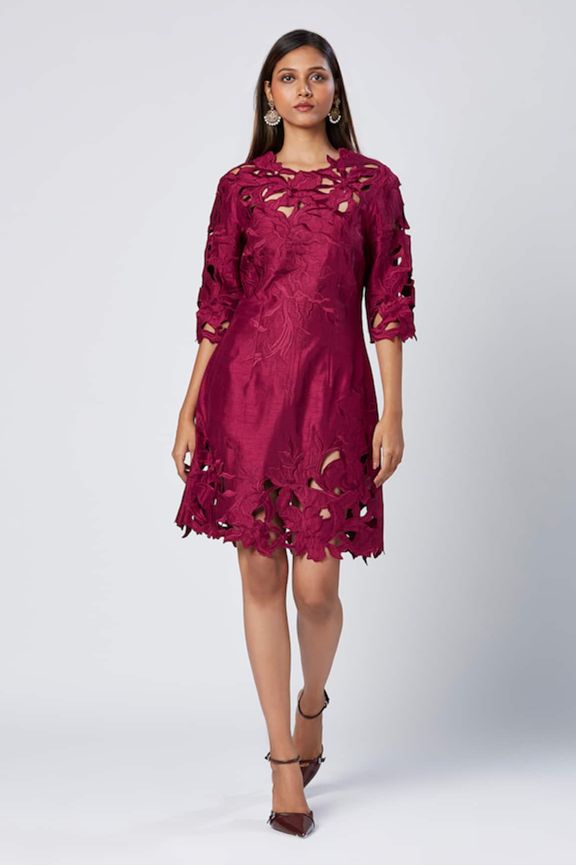 Madder Much Floral Cutwork Dress 