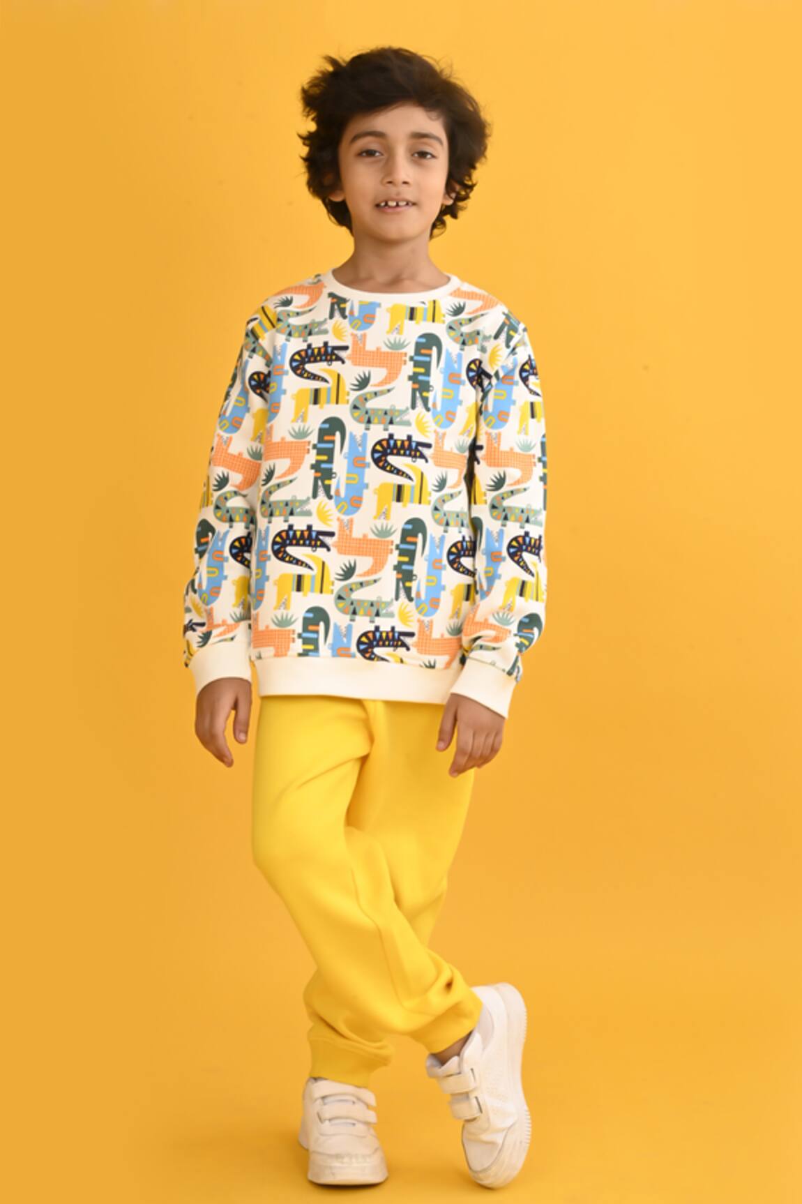 Anthrilo Crocodile Print Sweatshirt & Joggers Set 