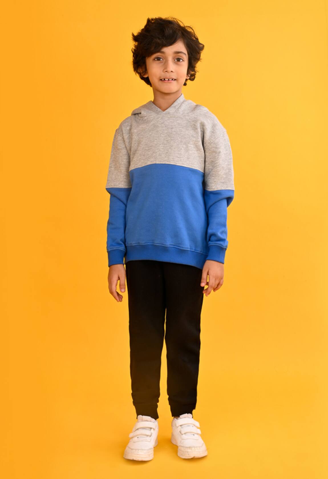 Anthrilo Colorblocked Hoodie Sweatshirt & Joggers Set 