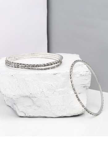 Sangeeta Boochra Silver Carved Bangle 