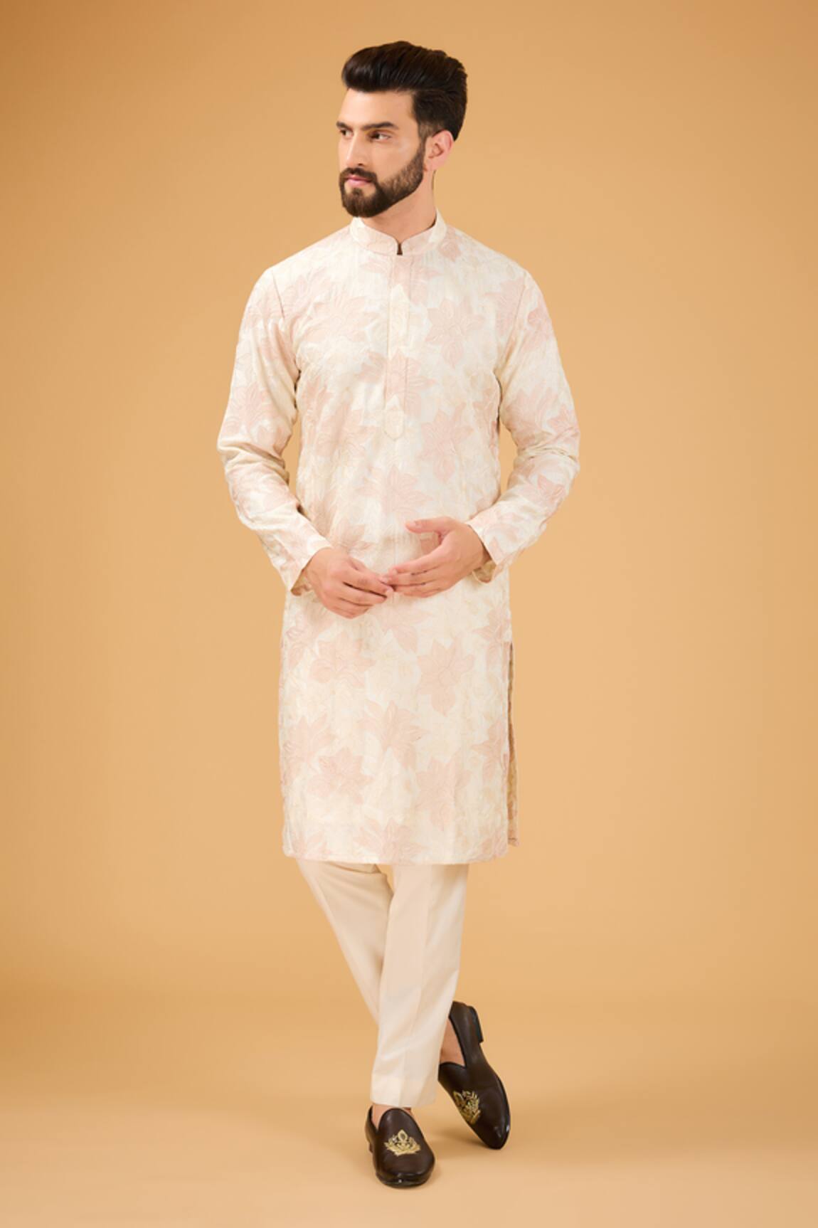 Kasbah Chikankari Embroidered Pink Kurta 