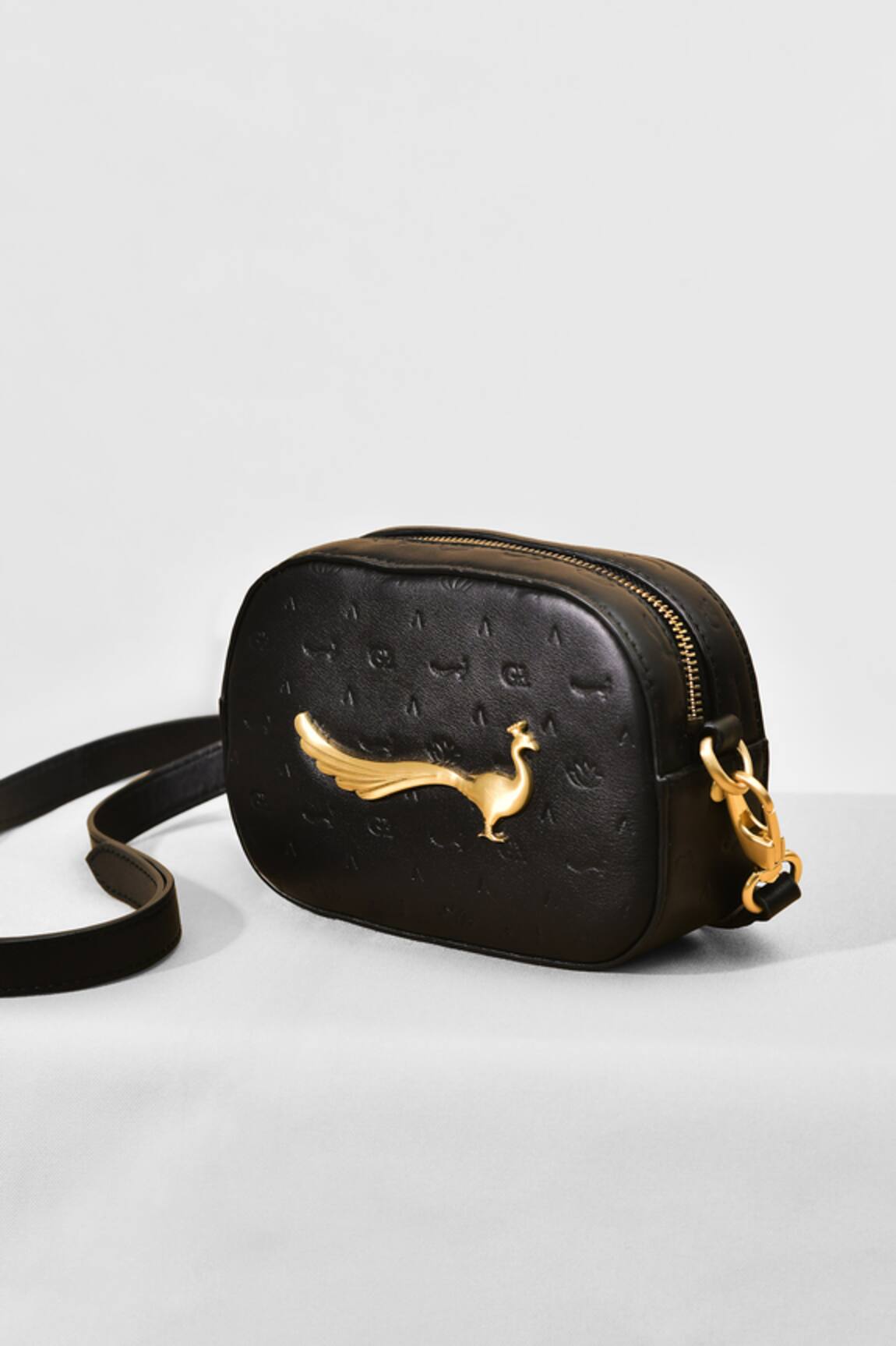 Gla Designer Embossed Leather Crossbody Bag 