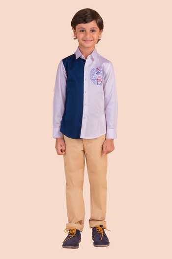Partykles Light House Motif Embroidered Shirt