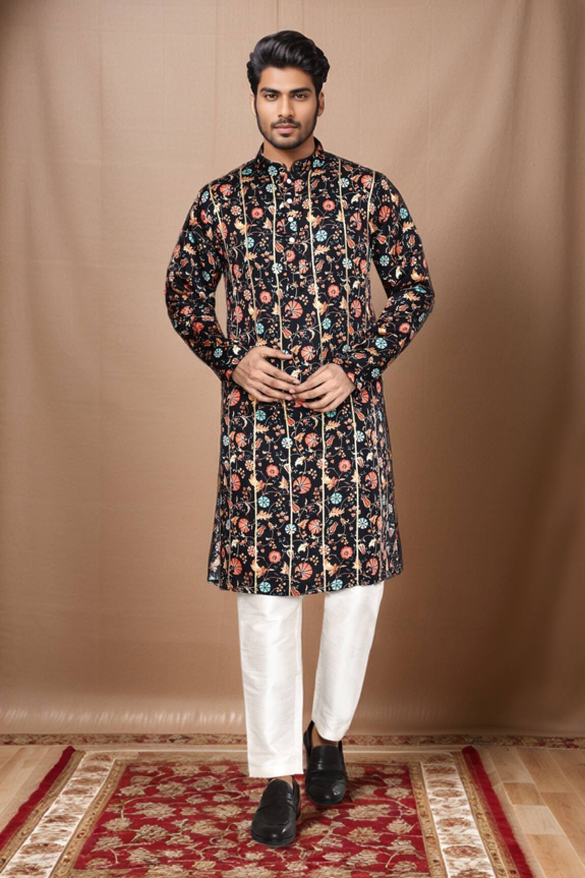 Arihant Rai Sinha Floral Vine Print Kurta 