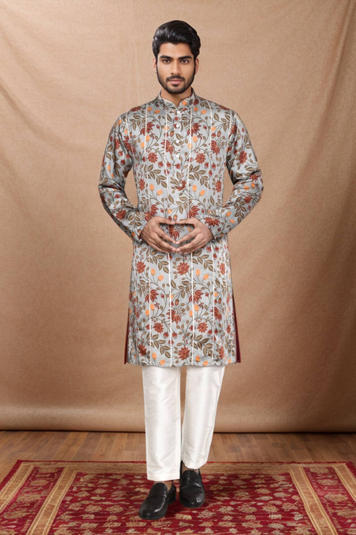 Arihant Rai Sinha Vine Print Gota Kurta 