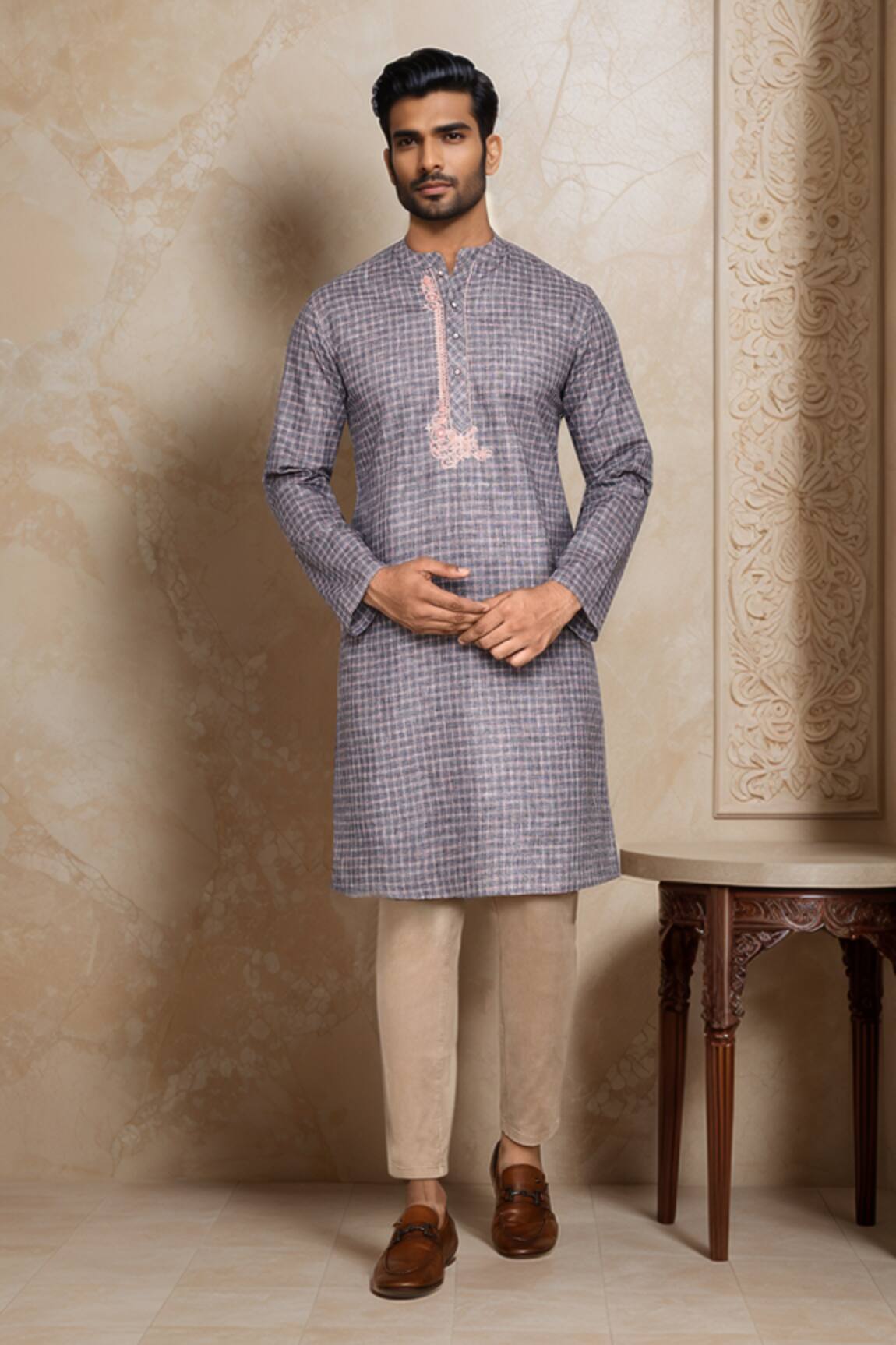 Arihant Rai Sinha Geometric Pattern Long Kurta 