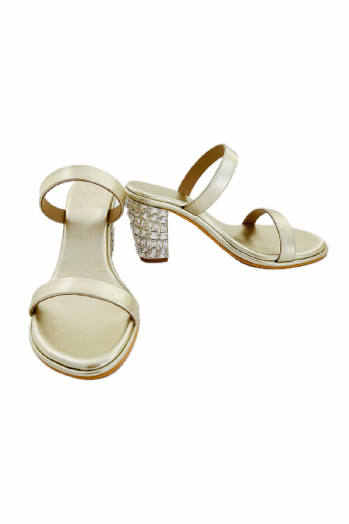 Preet Kaur Aurum Embroidered Block Heels 