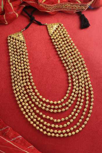 Mero Jewellery Layered Gold Beaded Necklace 