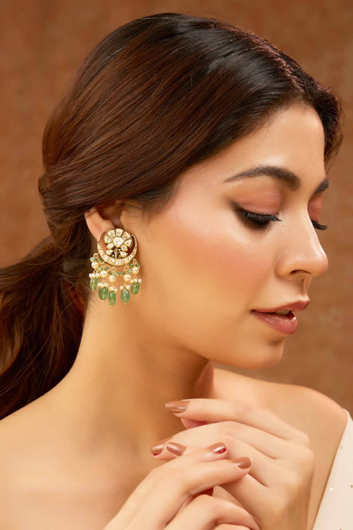 Karisa Designs Half Crescent Shaped Earrings 