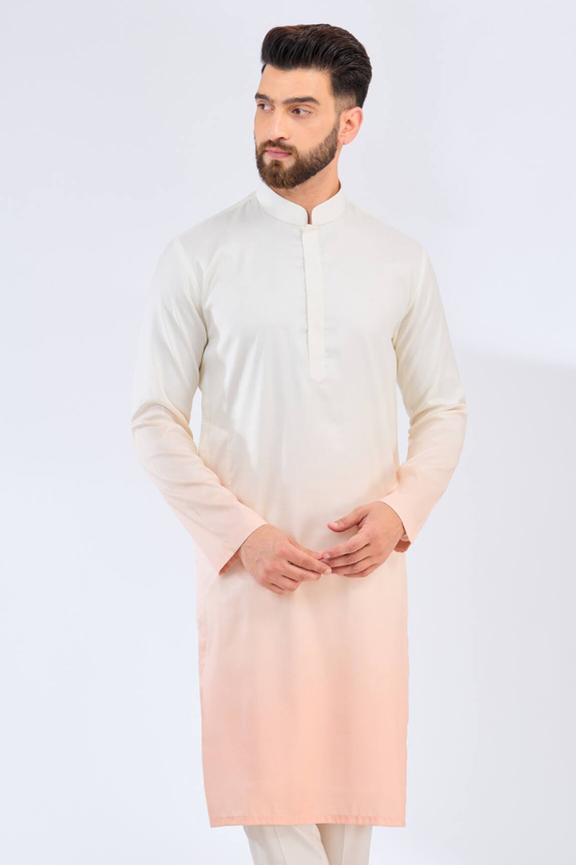 Kasbah Peach Ombre Straight Kurta 