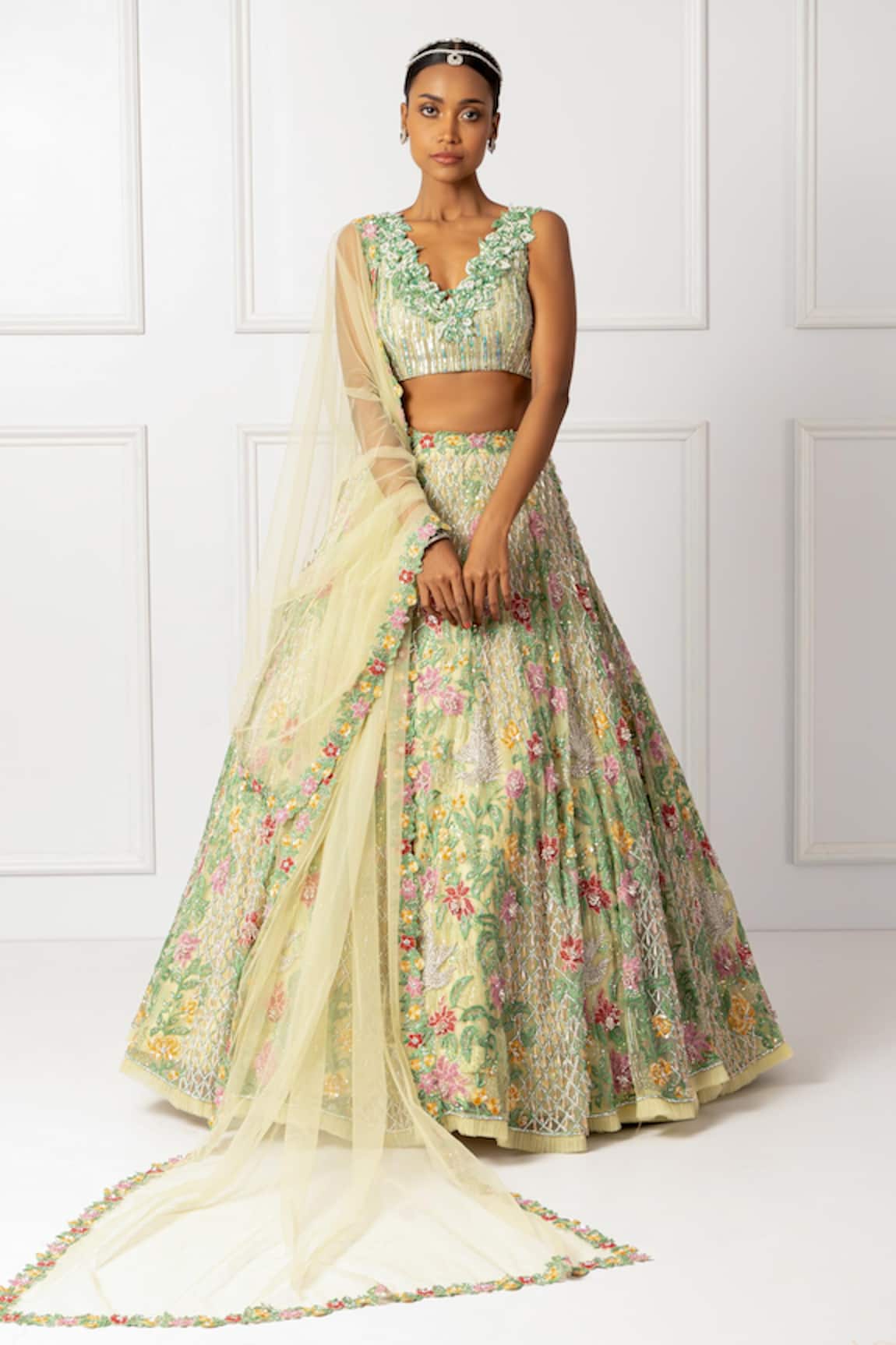 Isha Regalia Floral 3D Embellished Bridal Lehenga Set 