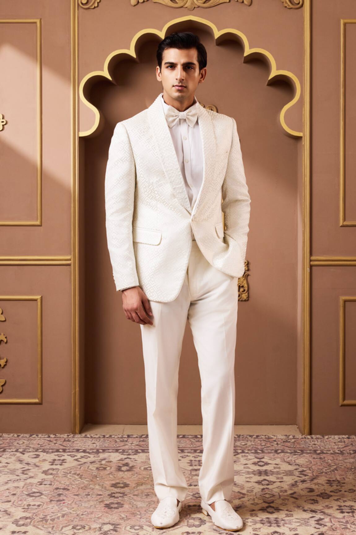 Histori Maze Pattern Tuxedo Jacket & Trouser Set 