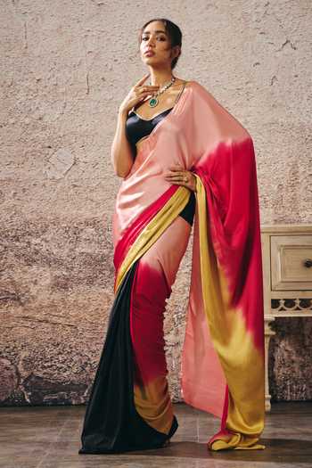 Masumi Mewawalla Multi Color Ombre Saree With Blouse 